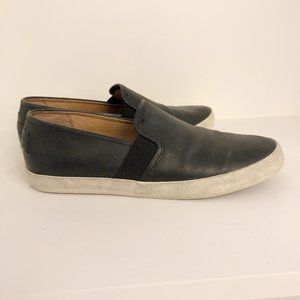 Frye Dylan Slip On Sneakers Tennis Shoes 8.5 Black Like New
